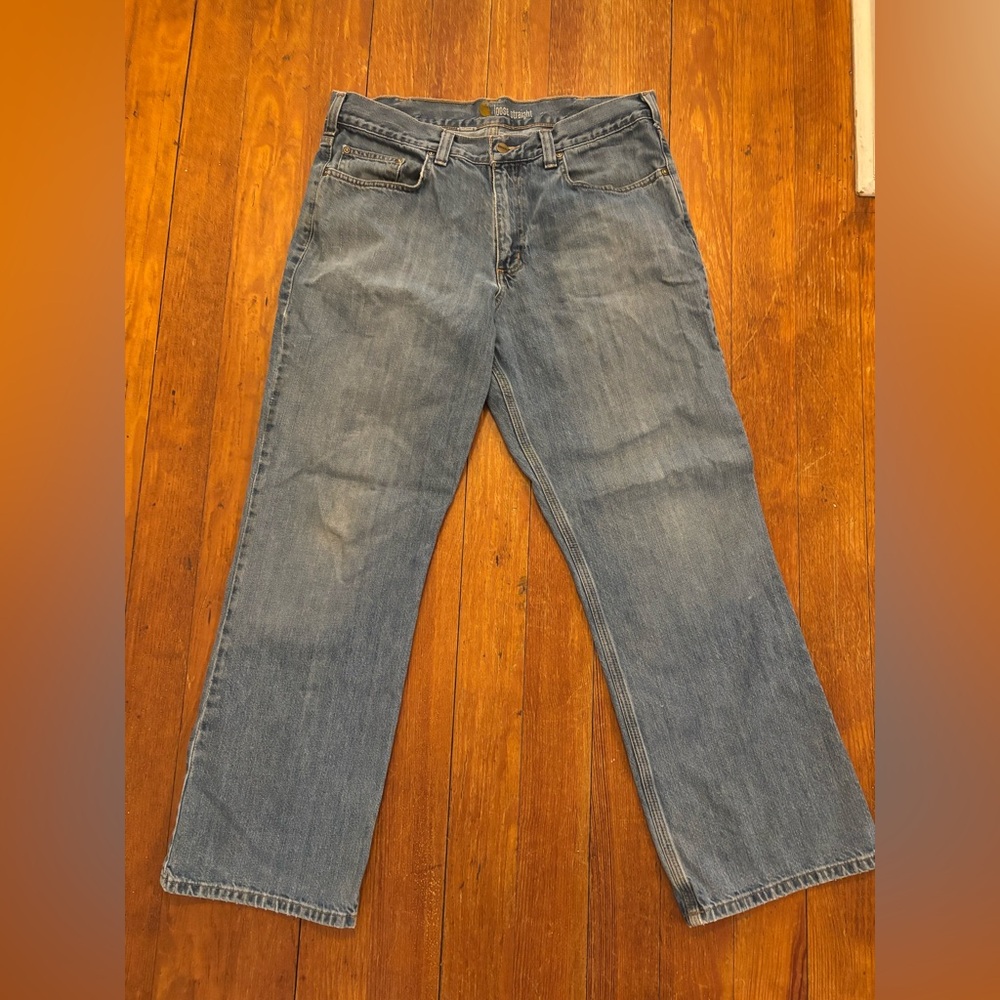Carhartt Men's loose Fit straight leg Blue Jeans